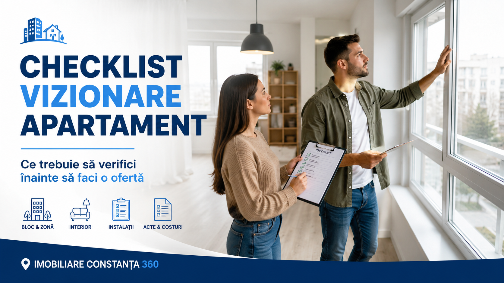 Ce trebuie să verifici la vizionarea unui apartament – checklist complet pentru cumpărător